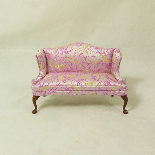 H13020 B, Purple, Pink and Yellow Loveseat in 1" scale